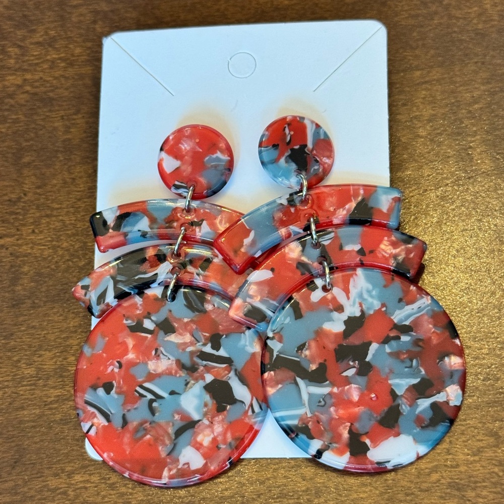 Colorful Acrylic Dangle Earrings